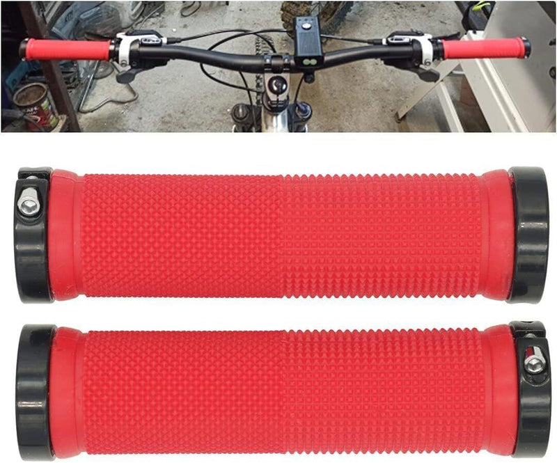 Bicycle Handle Bar Grips Double Lock On BMX MTB Mountain Bike Cycle Grip