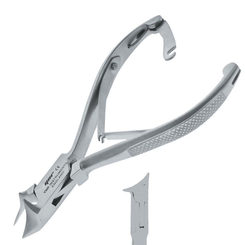 YNR Toenail Clippers by YNR Instruments England - Podiatry Tool German Forged - 5.5 inch Cantilever Nail Nippers to Cut Thick Toe Nails - Hospital Grade - 14cm