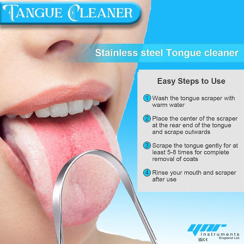YNR Stainless Steel Tongue Tounge Cleaner Scraper Dental Care Hygiene Oral Mouth