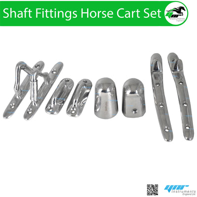 YNR Instruments England Horse Carriage white metal shaft fittings Horse Cart set