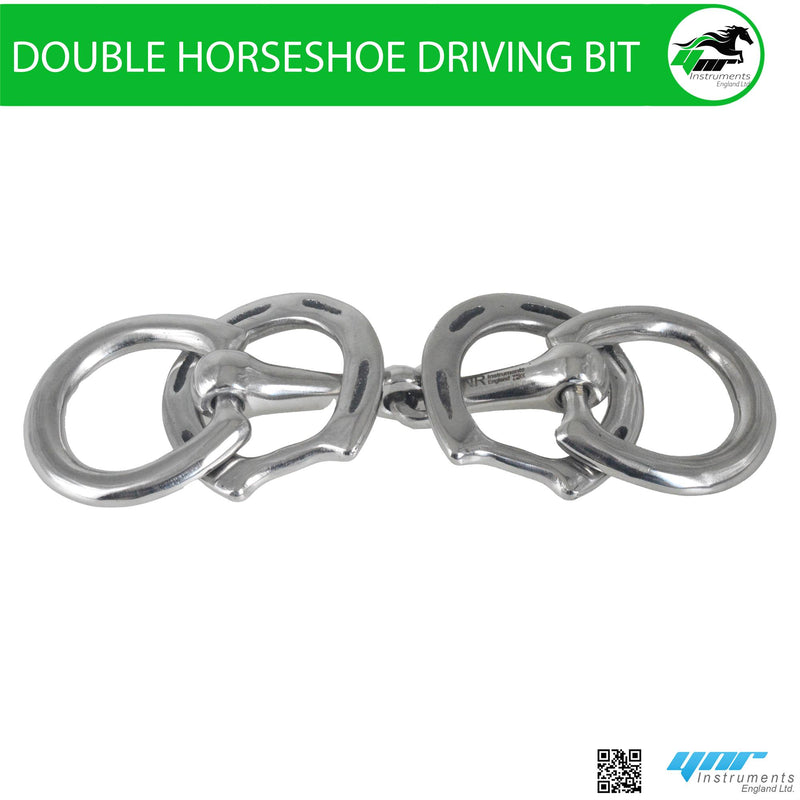 YNR DOUBLE HORSESHOE DRIVING BIT, STAINLESS STEEL FROM 3" TO 6" EQUESTRIAN