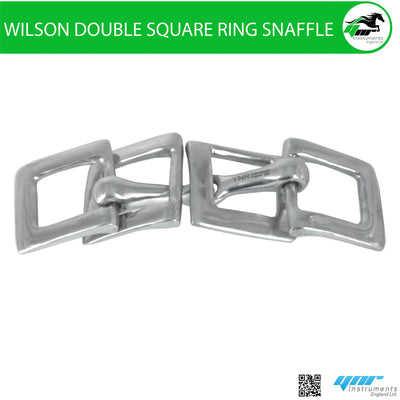 YNR WILSON, DOUBLE SQUARE RING SNAFFLE , DRIVING BIT 3", 3.5", 4", 4.5", 5", 5.5", 6"