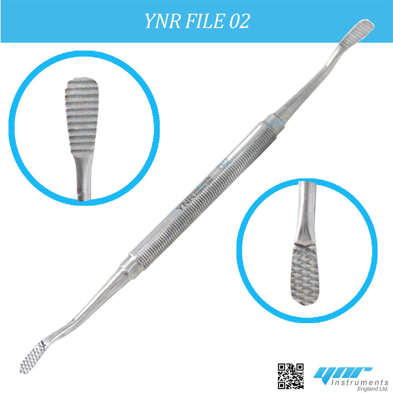 YNR Bone File Double End Surgical Orthopedic Dental Equipment Dentist Tool