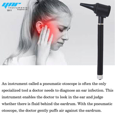 ENT Optic Fiber Otoscope LED Bulb Medical Ear Examination diagnostic 3 Speculums