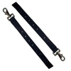 Horse Rug Breast Straps with Swivel Clips, Pair, Black, Adjustable Chest and Leg Straps