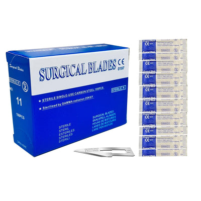 YNR Scalpel Handle Carbon Steel No.11 Blades Box of 100 – Surgical & Craft Precision Knife
