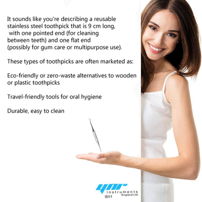 Dental Tooth Cleaning Dentist Scraper Tooth Pick Tool 9cm
