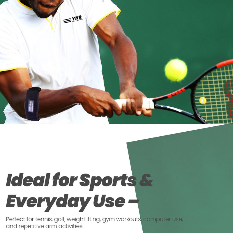 YNR Young & Relentless Elbow Brace 2 Pack - Adjustable Support for Tennis & Golfer&