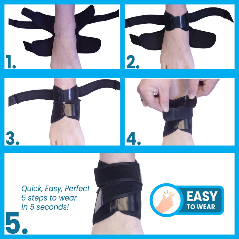 YNR Young & Relentless Ankle Support Brace | Adjustable Neoprene Sleeve, Open Heel Design | Breathable Compression Wrap for Sports, Injury Recovery & Stability | One Size Fits Most (Up to 11")