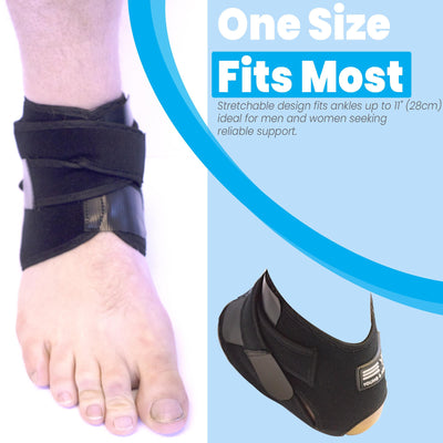 YNR Young & Relentless Ankle Support Brace | Adjustable Neoprene Sleeve, Open Heel Design | Breathable Compression Wrap for Sports, Injury Recovery & Stability | One Size Fits Most (Up to 11")