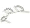 YNR Three-Joint Finger Goniometer, Stainless Steel, Basis Surgical Instrument 19 cm, 3x120 Degrees Measuring Range