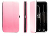 Light pink plain magnetic eyelash tweezer storage case