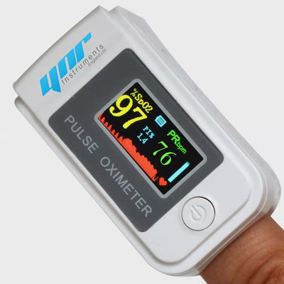 YNR Pulse Oximeter Fingertip, Blood Oxygen Saturation Monitor for Pulse Rate and SpO2 Level, Ankovo Portable Pulse Oximeter with Large LED Display, Batteries and Lanyard Included