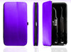 Purple plain magnetic eyelash tweezer storage case