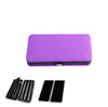 Purple glitter magnetic eyelash tweezer storage case