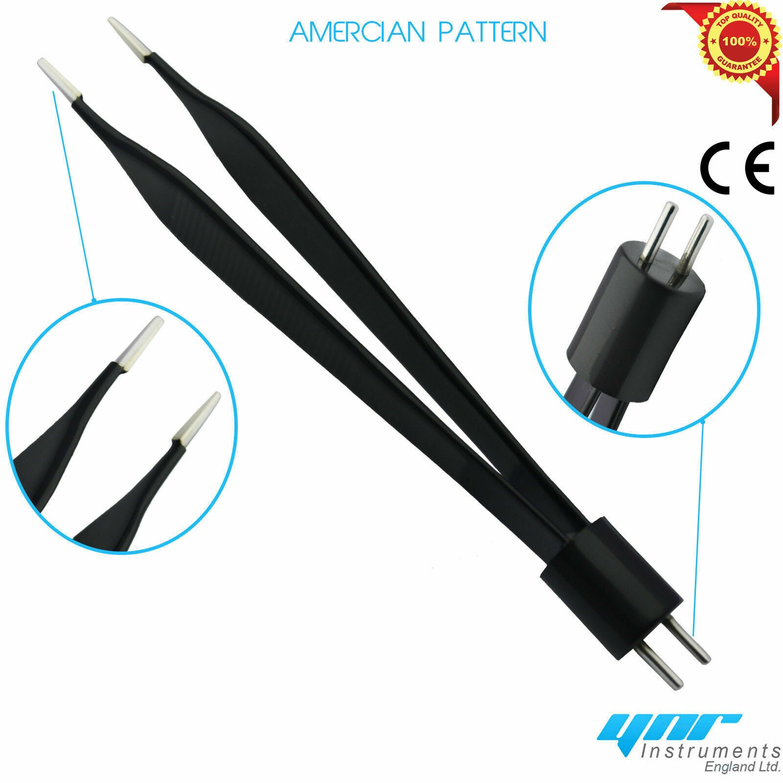 BIPOLAR ADISON AMERICAN FORCEPS 13cm- Tip 1MM WITH 3 MTR CABLE SURGICA ...