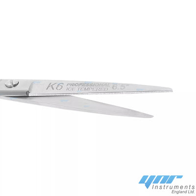 YNR K6 Solingen German Barber Hair Scissors Ice Tempered Serrated Stainless Steel 6.5'