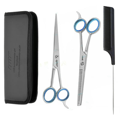YNR® England Professional 6.5" Hairdressing Scissors Thinning Sear Scissors Sharp Razor In Case