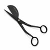 YNR 6-inch right-hand black duckbill appliqué scissors on a white background