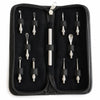 YNR 10-piece stainless steel blackhead extractor kit with interchangeable tips and zip case