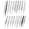 YNR Professional Eyelash Tweezer Model Assortment on a pure white background
