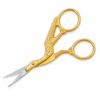 YNR Stork Fine-Point Embroidery Scissors - Golden Crystal