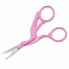 YNR Stork Fine-Point Embroidery Scissors - Pink Crystal