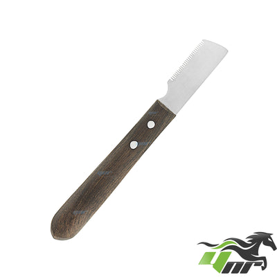 YNR® Grooming Thinning Knife Wooden Horse Clipping SS Trimming Knife Cutting