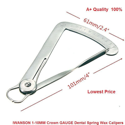 YNR IWANSON Gauge Spring Measuring Caliper 10mm Guage Jewellers Dental Crown Too