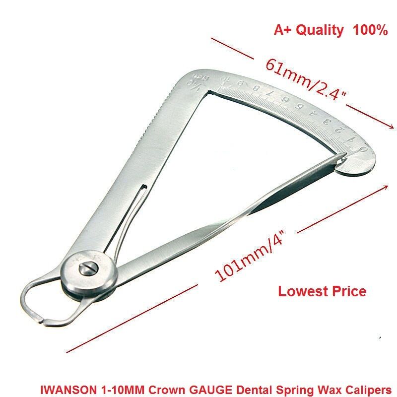 YNR IWANSON Gauge Spring Measuring Caliper 10mm Guage Jewellers Dental Crown Too