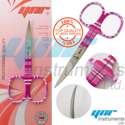 YNR England Premium Quality Super Sharp Curved Nail Scissors Nail Arts Shear New