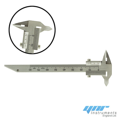 YNR® Dental Zuricher Caliper Gauge Dentist Tool Instruments Micrometer 0-80mm CE