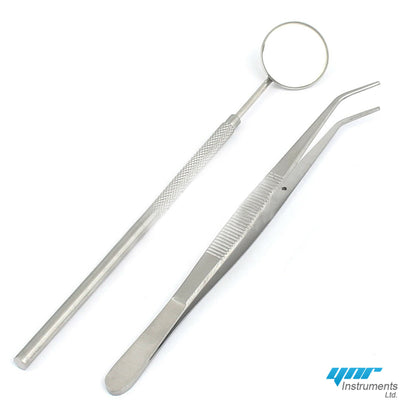 YNR Dental Kit Tooth Pick Dissecting Tweezers Dental Mirror Tartar Plaque Remove