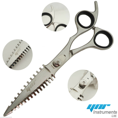 YNR Hairdressing Scissors Hair Razor Comb Hair Shaper Barber Shears Texturizer 7