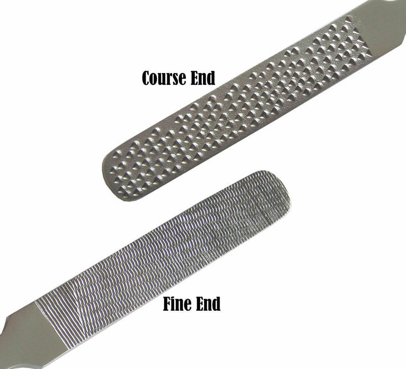 Foot File Nail Rasp Hard Dry Skin Remover - Four Sided - Stainless Steel