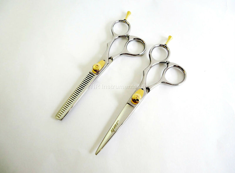 5.5" Professional Hairdressing Scissors Set Barber Hair Cutting Thinning Shears