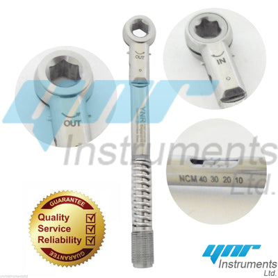 Dental Implant Torque Wrench Ratchet Universal 10-45 Ncm 6.35mm CE ISO …
