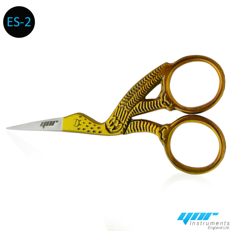 YNR® Stork Embroidery Scissors Eyebrow Sewing Knitting Thin Point Edge Colour
