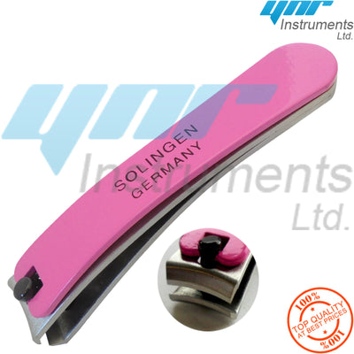 YNR Pro Thick Toe Nail Clippers Cutter Nippers Glass Nail File Manicure Set Pink