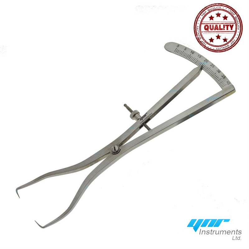 YNR Castroviejo Calipers 0-40 mm V Shape Ridge Mapping Calipers Stainless Steel Dental Implant