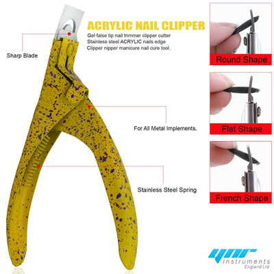 YNR 3Way Acrylic UV Gel False Fake Nail Salon Manicure Art ToeTip Cutter Clipper