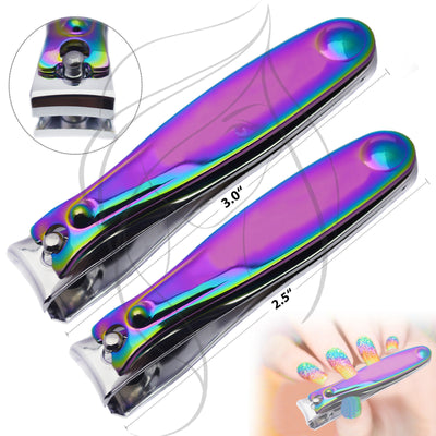 Finger NAIL CLIPPER Nipper Cutter Cuticle Manicure Thick Nails RAINBOW CUTTERS