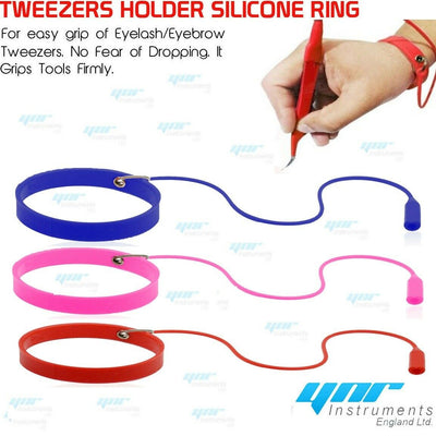 Eyelash Extention Tweezer Holder Silicon Ring Tweezer Protector Wrist Band Strap