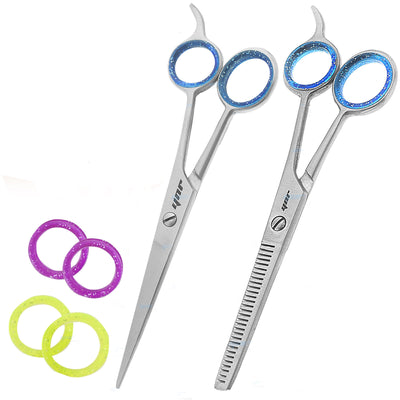 6.5" Professional Hairdressing Scissors Set Barber Hair Cutting Thinning Shears