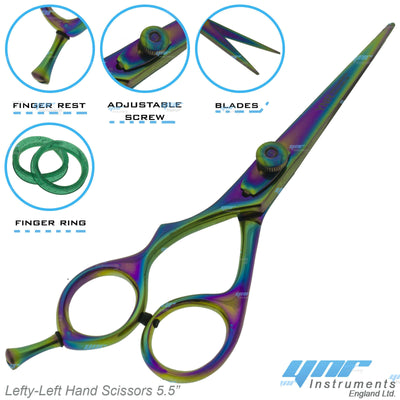 YNR® 5.5" Professional Hairdressing Scissors Barber Hair Cutting Lefty Left Hand