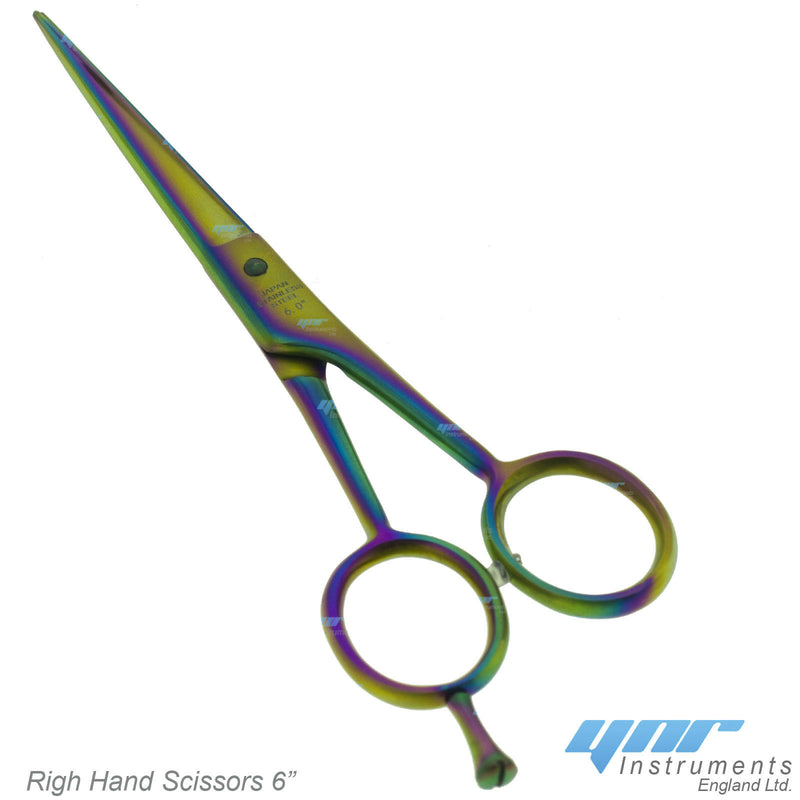 YNR® 6" Professional Hairdressing Scissors Barber Hair Cutting Right Hand Rings