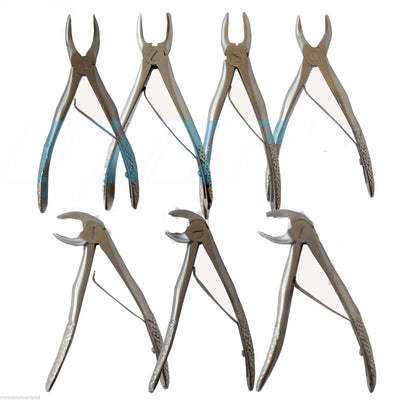 YNR 7 Pcs Children Dental Tooth Extraction Forceps Set Surgery Tools Equipment
