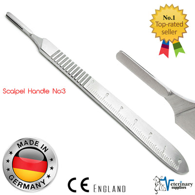 Authentic Scalpel HANDLE NO 3 For SURGICAL BLADES 10-15 Stainless Steel ce NEW