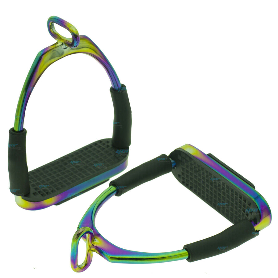 Étriers Arc-en-ciel Pour Cheval – Sécurité équitation, Acier Inoxydable, Taille Unique
