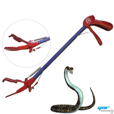RED & BLUE SNAKE LIZARDS TONGS CATCHER REPTILE HANDLING TOOL 40" YNR 01612119826